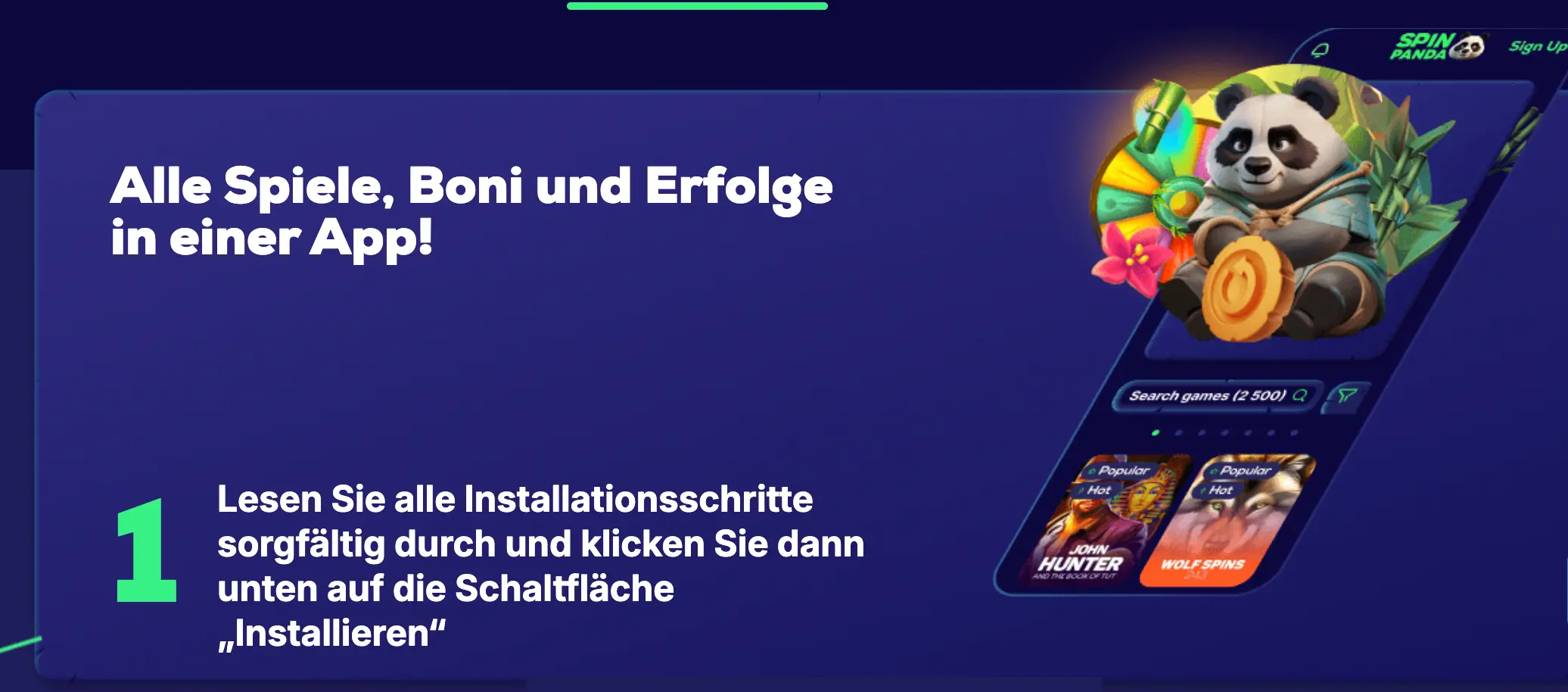 Spinpanda Casino op mobiel — Android en iOS