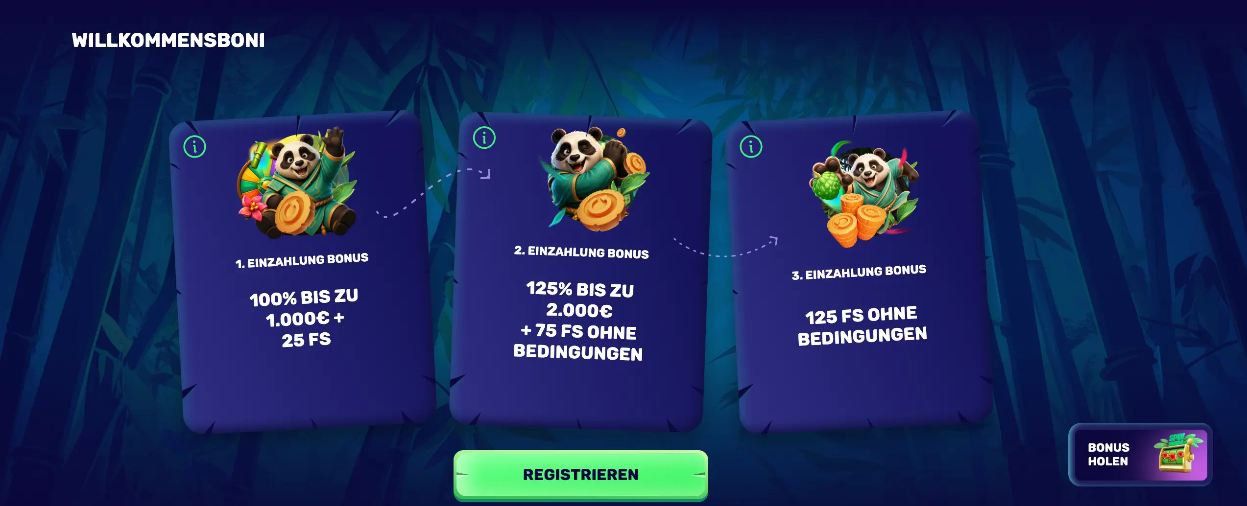 Spinpanda — welkomstpakket tot €3.000 plus 225 gratis spins en 25% cashback
